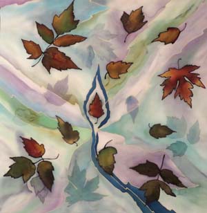 Silk painting by Phillippa Lack