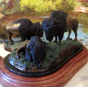 Buffalo in Bronze by Carey Hosterman