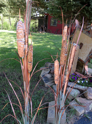 Copper cattails by Larry Pryor of Sawtooth Wind Art